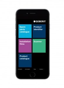 The new ProApp from Geberit helps installers access fitting instructions and spare directly from their smart phone