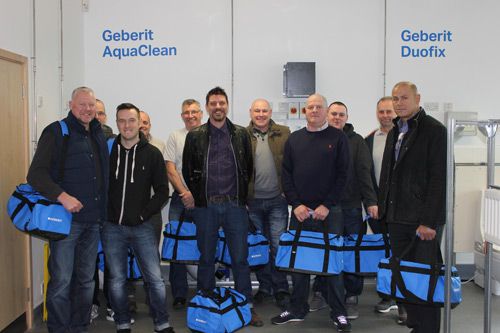 Eleven of the recent 170 installers that have undertaken training at Geberit.