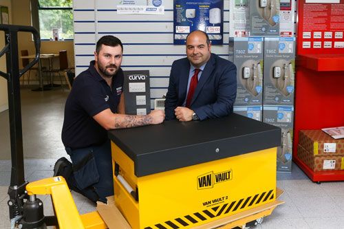 Glenn (left) with Rob Lemon, national account manager at Triton Showers.