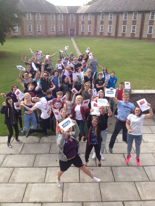 The Ideal team alongside students during outward bound activities