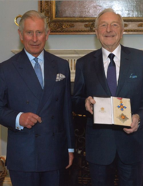 Sir Martin Naughton receiving his award with HRH the prince of Wales