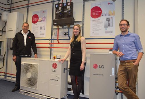 The Bubleshop team in the impressive LG training area