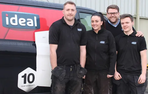 Mark, Zoe, Luke (Senior Service Engineer, involved in training the trainees, at the back) and Jordan
