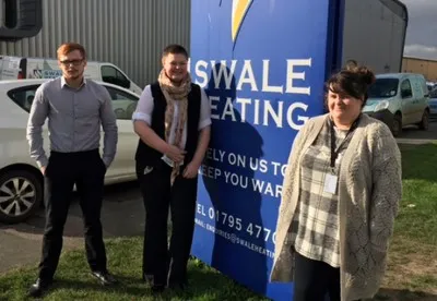 Rhys Kenten, Charlotte Smith & Emma New at Swale Heating