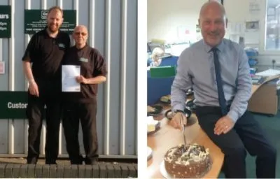 Jim Gray and Ian Yuill celebrate 40 years at Graham. Jim Gray and Ian Yuill celebrate 40 years at Graham.