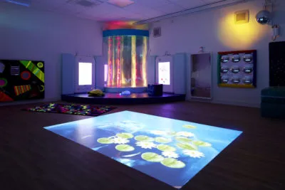 A rainbow multi-sensory room A rainbow multi-sensory room