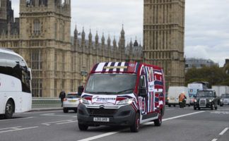 Worcester takes to the streets in a knitted van