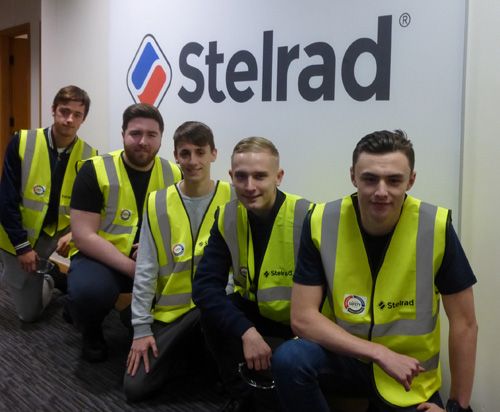 The five apprentices that have joined the Stelrad team – (left to right) Aaron Kelly, Matthew Scott, Tyler Friend, Harrison Smith and Kyle Davies