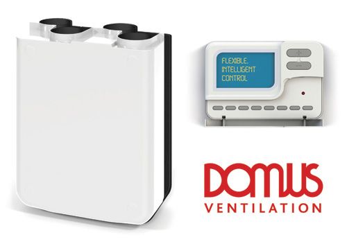 Domus Ventilation MVHR wall units with Bluebrain control