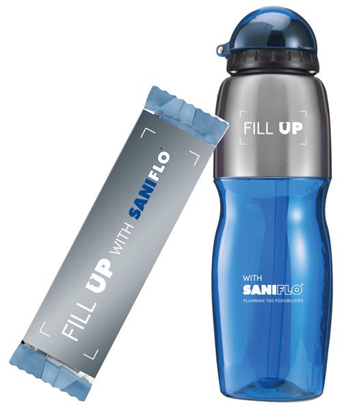 The response to Saniflo's recent campaign was so successful all bottles and energy bars were snapped up in two days. Installers have a chance to win 'Fill up' fuel vouchers by visiting the Saniflo stand at Phex + next week.