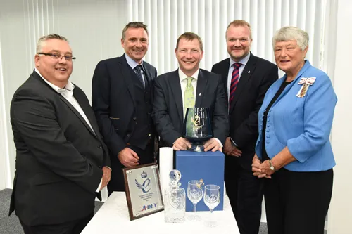 ADEY staff with the award ADEY staff with the award