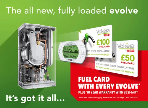 Save money on fuel with the state-of-the-art evolve from Vokèra Save money on fuel with the state-of-the-art evolve from Vokèra