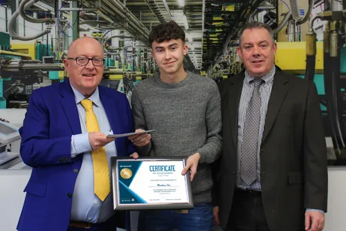 left to right: Sean McDonald, deputy director at JG Speedfit, Matthew Sier and Nigel Sanger left to right: Sean McDonald, deputy director at JG Speedfit, Matthew Sier and Nigel Sanger