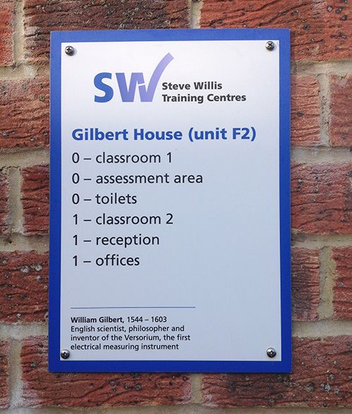 an example of the signs that will be on display at the Burgess Hill training centre