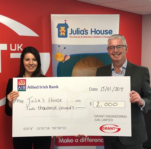 Julia's House cheque presentation