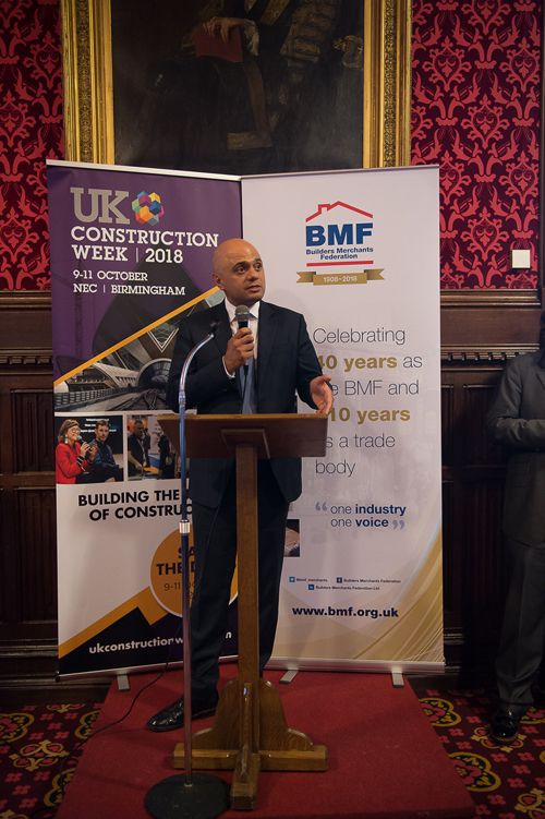 Sajid Javid spoke at an event to mark 110 years of the BMF