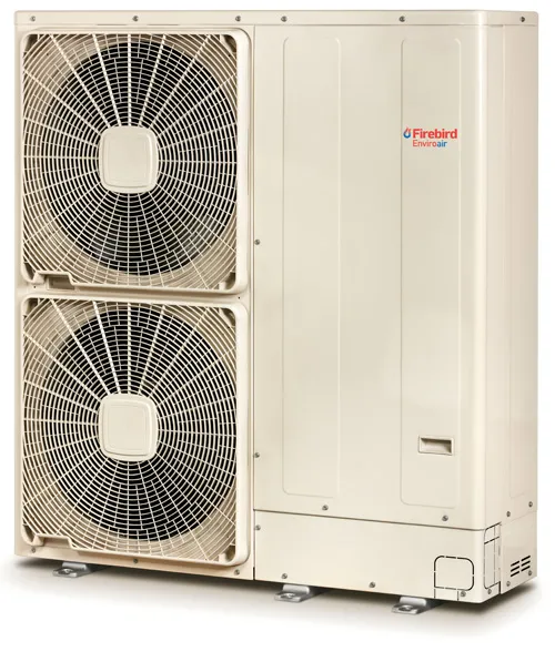 Firebird’s Enviroair air source heat pump provides a compact and space saving solution Firebird’s Enviroair air source heat pump provides a compact and space saving solution