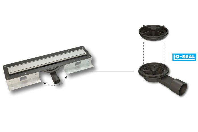 The Linear Screed Drain with 55mm Lo-Seal Trap