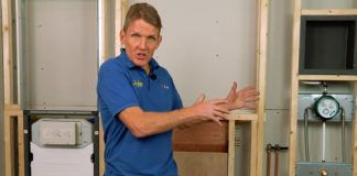 Pre plumbed bathroom working wall