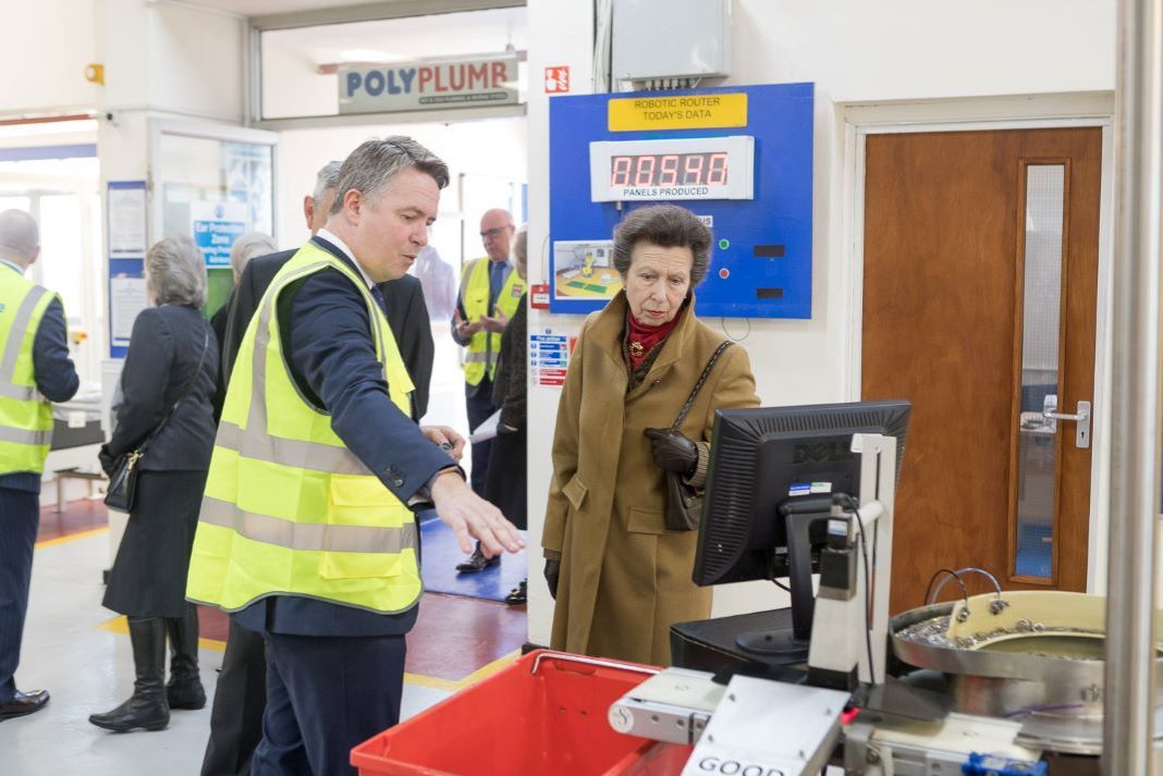 Polypipe welcomes HRH the Princess Royal | Heating & Plumbing Monthly ...