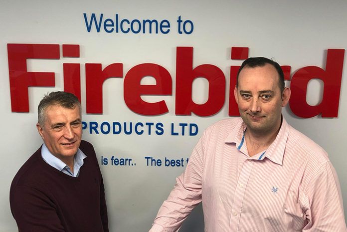 David Hall, UK director of Firebird Products, welcomes Paul Scott as national renewables manager