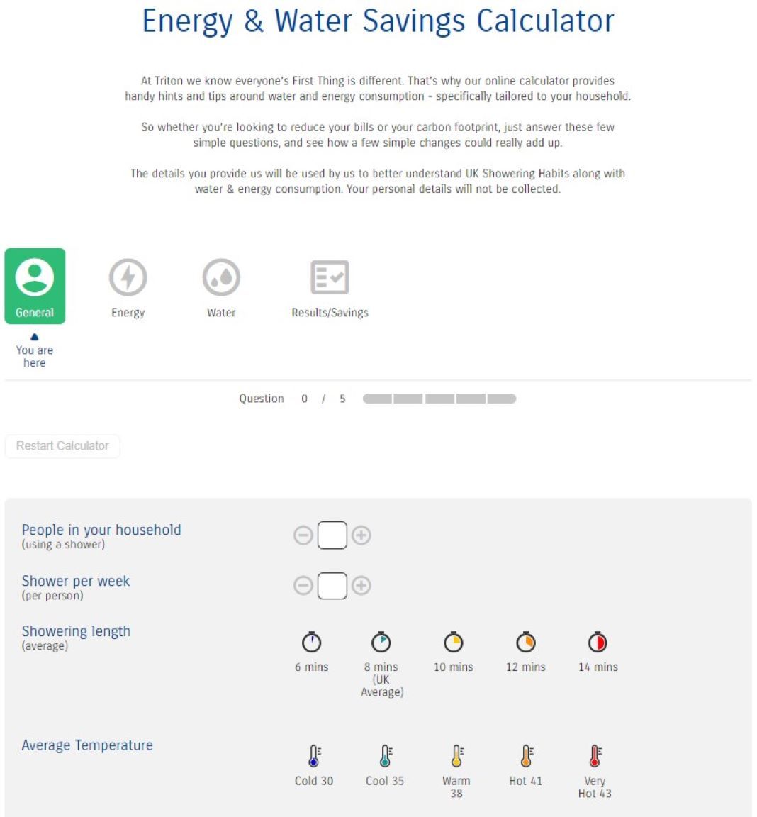 Triton Showers creates water and energy savings calculator | Heating ...