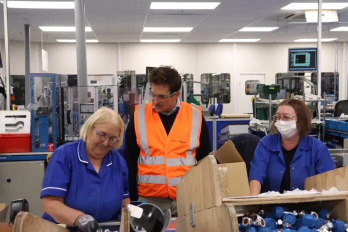 MP Johnny Mercer visits the Drayton factory in Plymouth