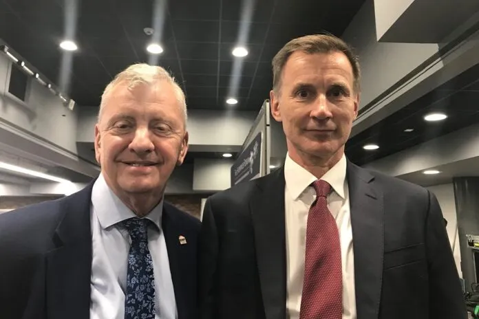 BMF CEO pictured with Jeremy Hunt MP, Chancellor of the Exchequer BMF
