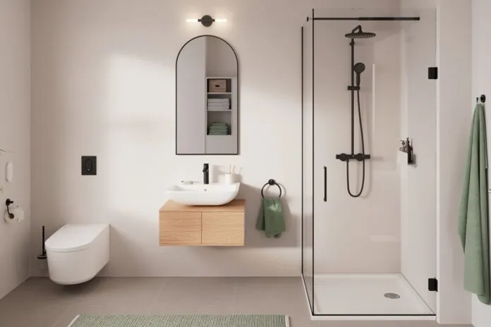 GROHE Tempesta 250 shower system with Tempesta 110 handshower & Sensia Pro shower toilet GROHE